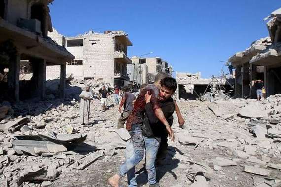 مصرع 7 مدنيين بينهم طفلان بغارات على سوريا